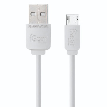 Cable Charge/Sync Micro USB 1M White - Suits Micro USB Devices
