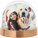 Metallic Copper Snow Globe