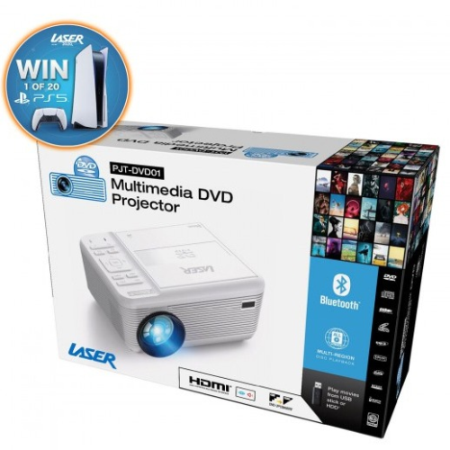 Laser Bluetooth DVD Projector (White)