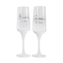 Engagement Bride & Groom To Be Flute Set