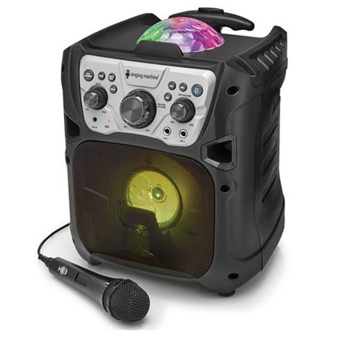 Singing Machine FIESTA GO Portable Bluetooth Speaker + Light Show