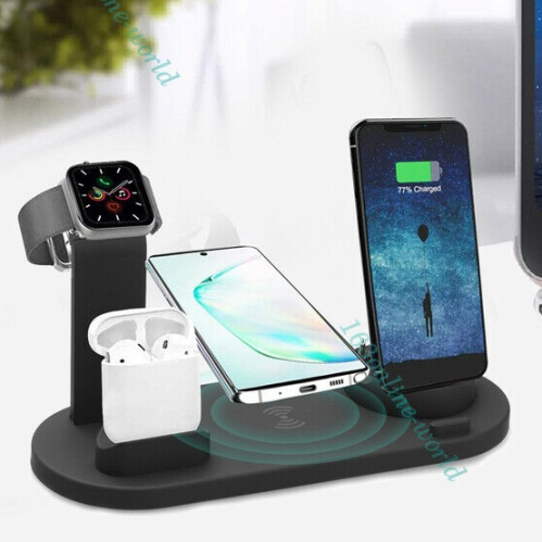 3in1 Qi Wireless Charger Fast Charging Dock Stand for Apple