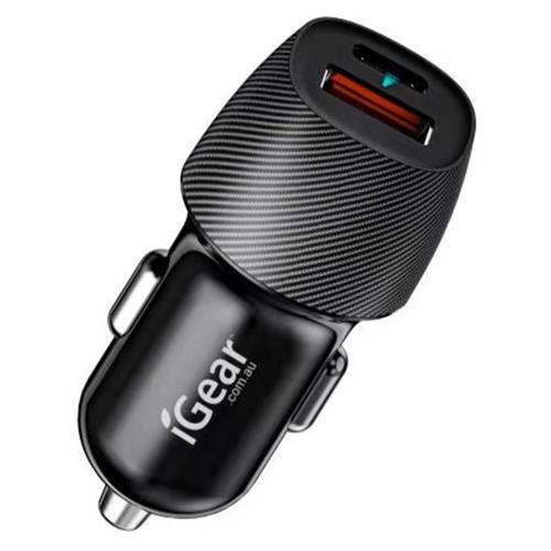 CAR CHARGER - USB-A & USB-C (TYPE C) - PD 20W+QC 3.0